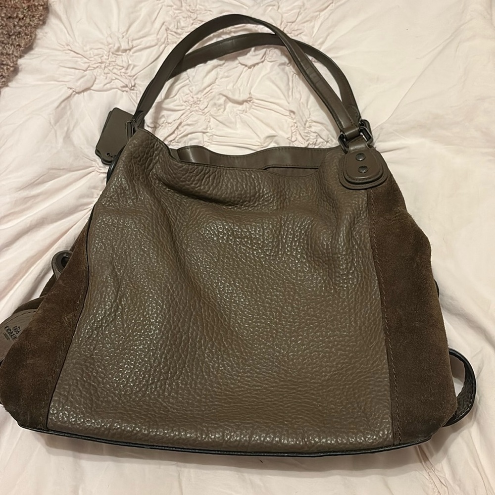Coach Slouchy Shoulder Bag With Three main Compartments
